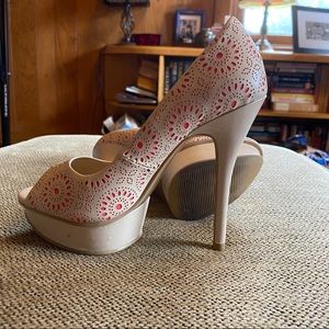 Tan & Orange Elle High Heels